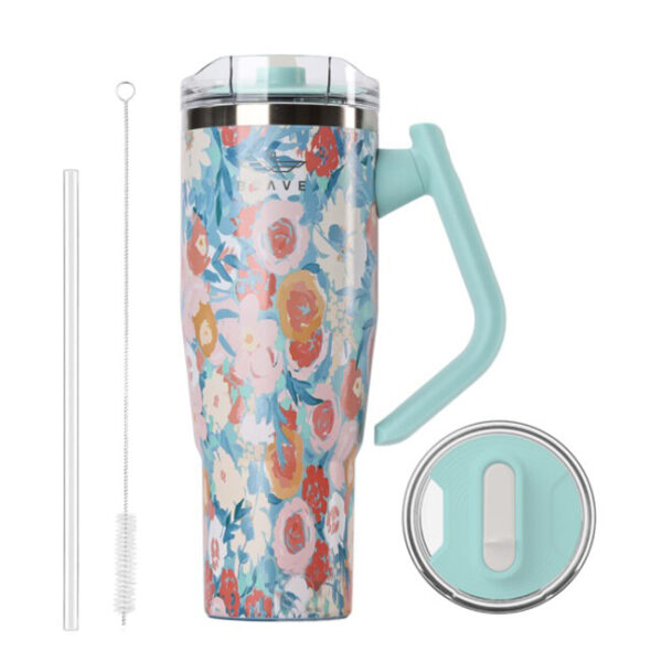 Brave Temp Guard Vacuum Insulated Travel Mug 1200ml - Green Rose