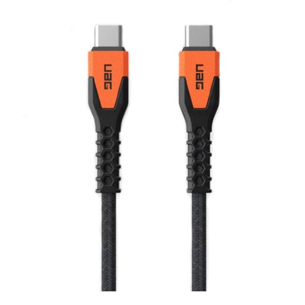 UAG USBC-USBC 1.5m Rugged Kevlar Cable Black / Orange